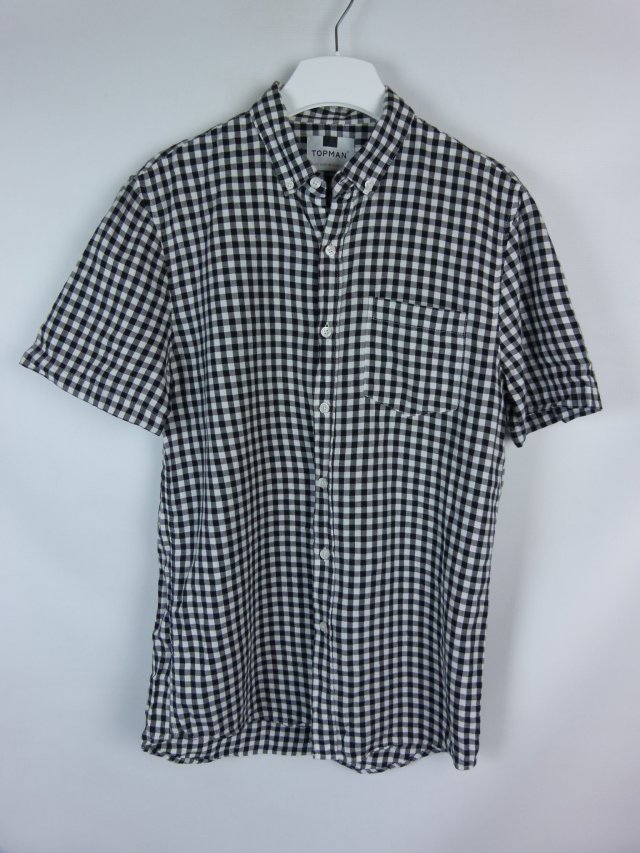 TOPMAN koszula męska kratka bawełna / M