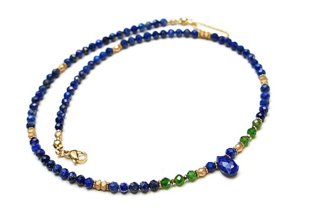 Lapis lazuli & diopsyd /choker/ - Szlachetna kolekcja