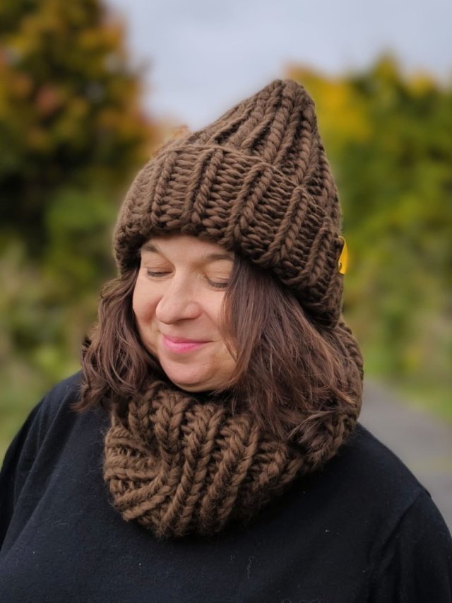 Czapka z wełny peruwiańskiej WOOLY czekolada
