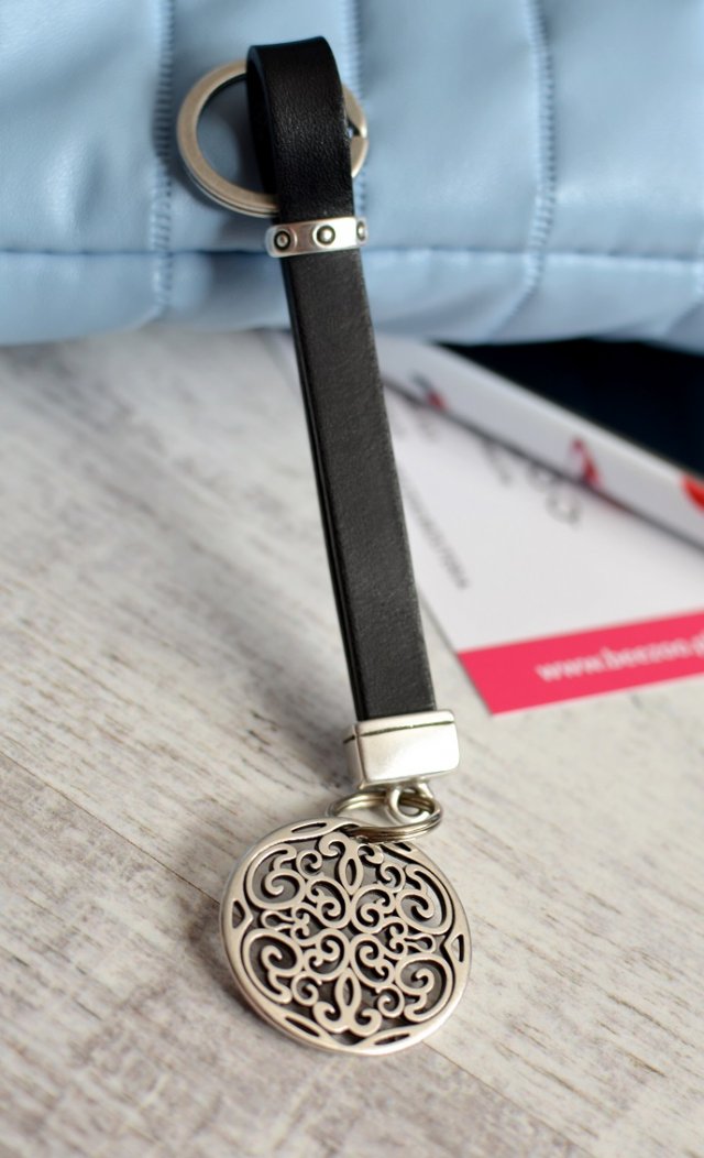 brelok do kluczy skóra ORIENT black