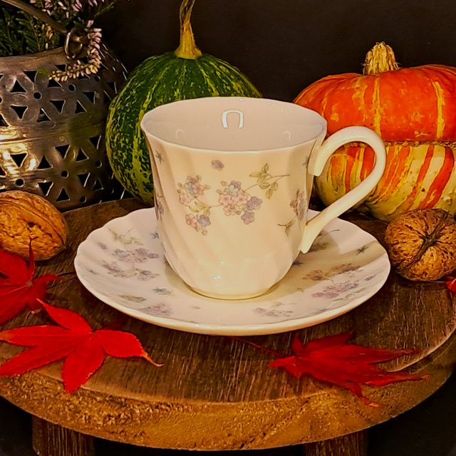 Angielska porcelana Wedgwood filiżanka i spodek April Flowers niezapominajki