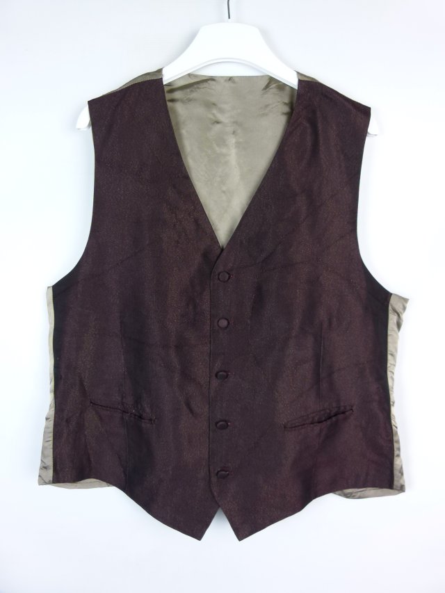 St. Michael Marks Spencer elegancka kamizelka silk burgund / XL