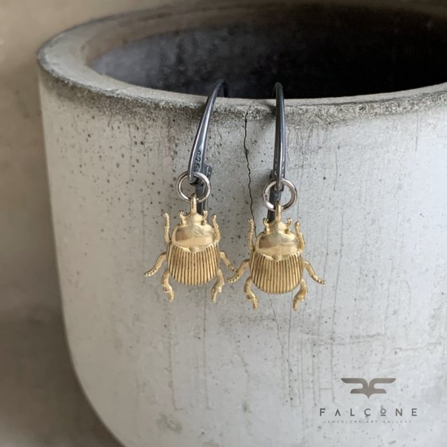 Kolczyki Golden Scarab Light