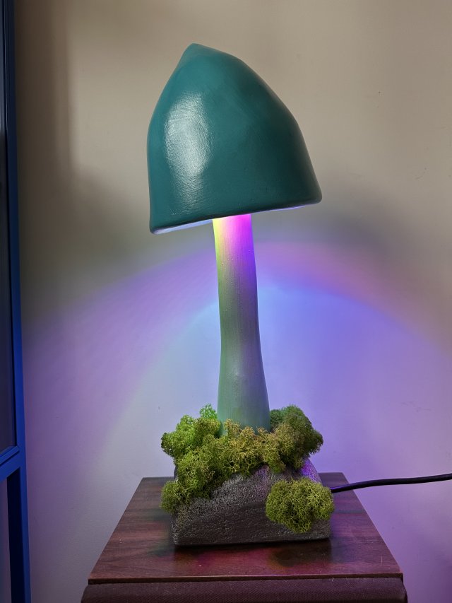 Poświetlany grzybek- lampka "Turkusik"