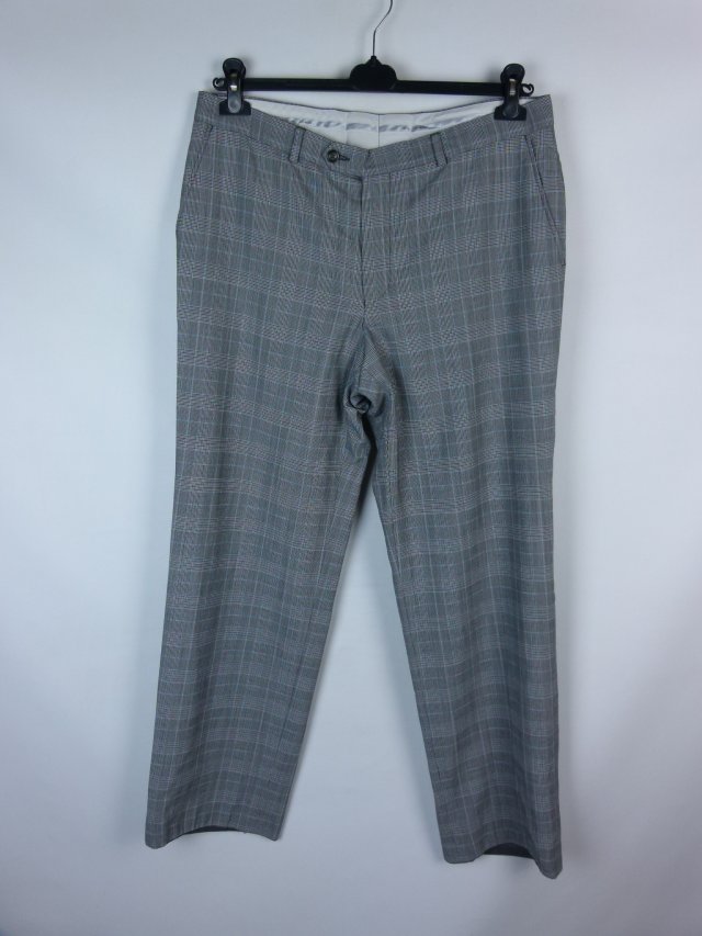 Oscar Jacobson eleganckie spodnie kratka z wełną 36 / 31 - XL