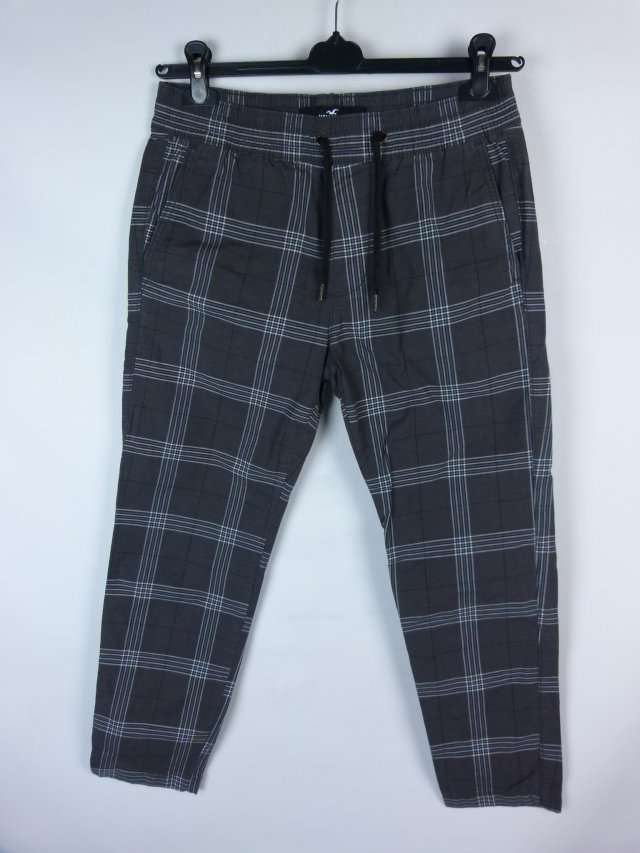 Hollister crop skinny spodnie krata / S