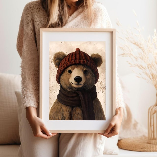 Plakat Miś vintage - format 30x40 cm