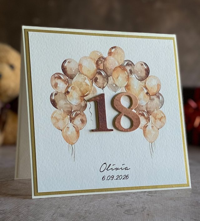 Personalizowana kartka na 18 urodziny, BH 20