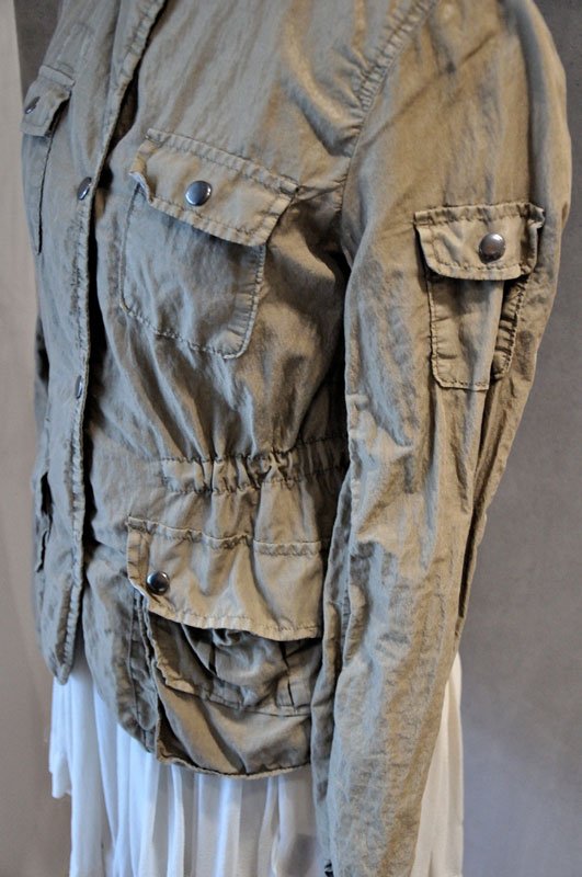 Żakiet kurtka bluza GAP cargo khaki połysk XS S