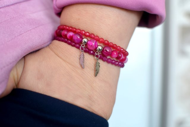 ZESTAW BRANSOLETEK PINK JOY