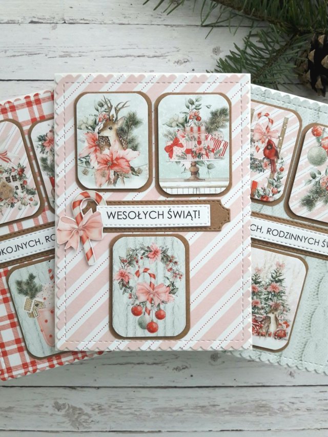 Zestaw 3 kartek świątecznych