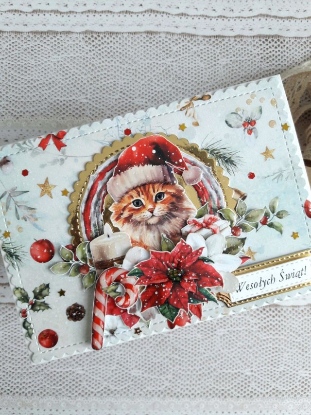 Kartka świąteczna dla miłośniczki/miłośnika kotów