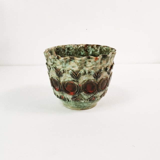 Ceramiczna doniczka- osłonka, Włochy lata 60.