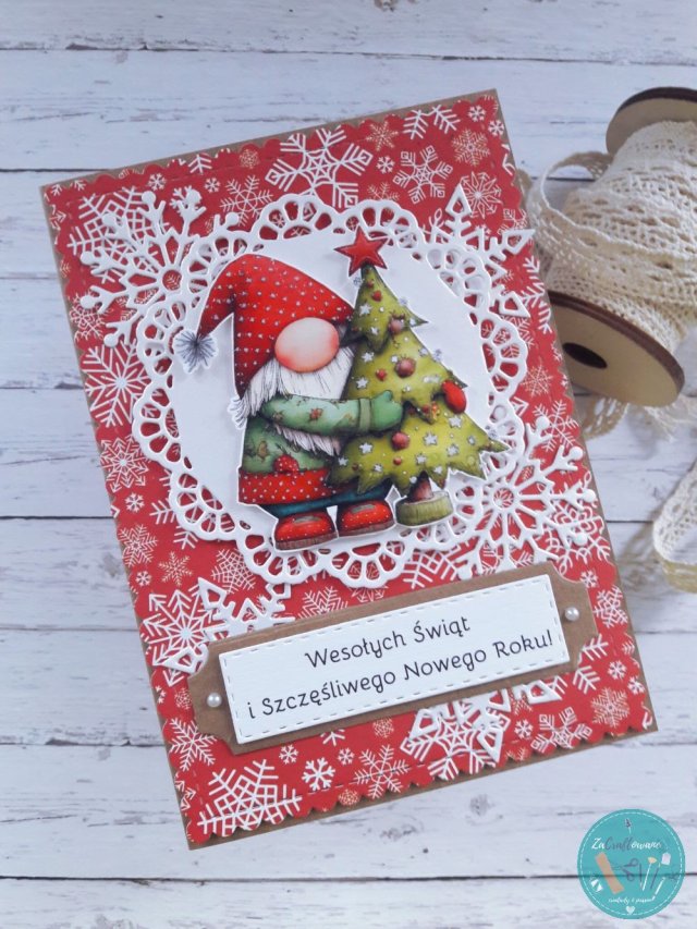 Kartka świąteczna z gnomem 3