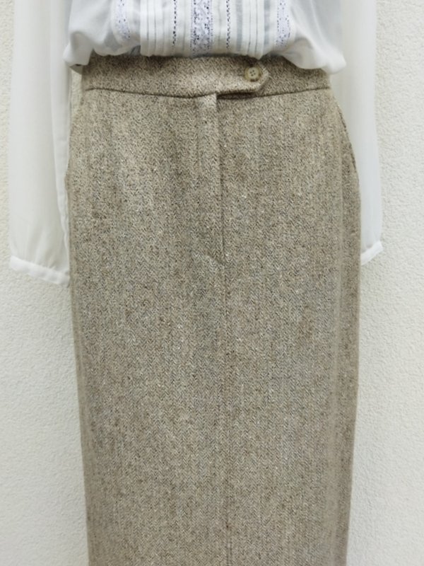 LA STRADA  _ SPÓDNICA MAXI  Z WEŁNĄ