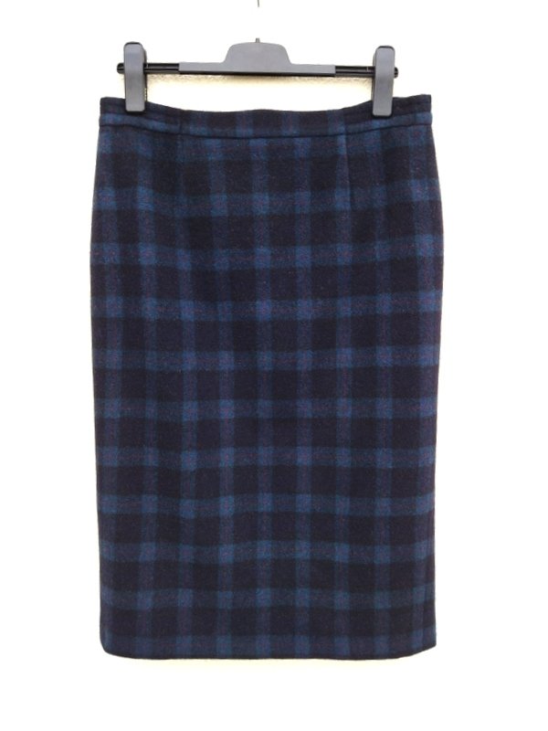 OŁÓWKOWA  SPÓDNICA W KRATKĘ