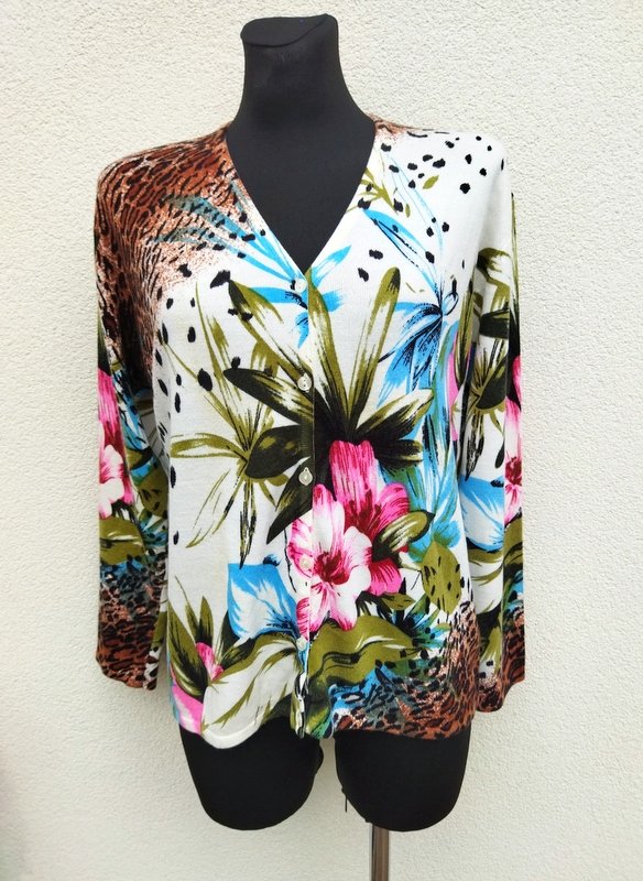 JOY -   WZORZYSTY SWETER