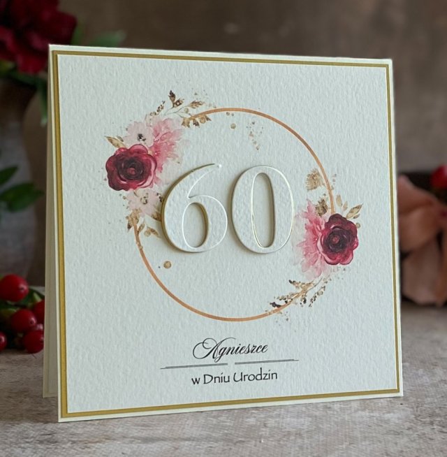 Personalizowana kartka na 60 urodziny, BH 50