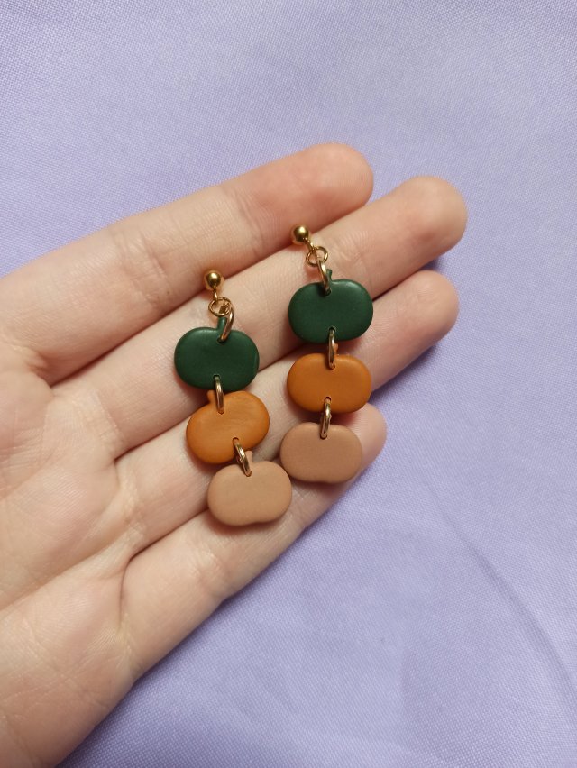 Kolczyki z gliny polimerowej dynie