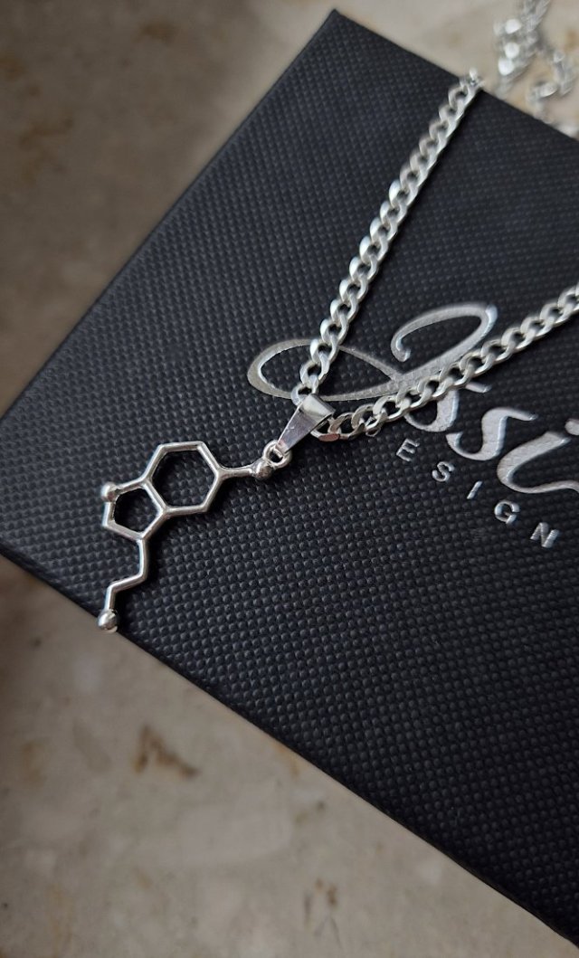 SEROTONINA - naszyjnik męski  srebro 925