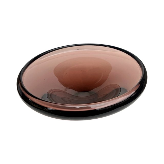 Popielniczka, misa dekoracyjna proj. M. Klinger, Železný Brod Sklo, Czechosłowacja lata 60.