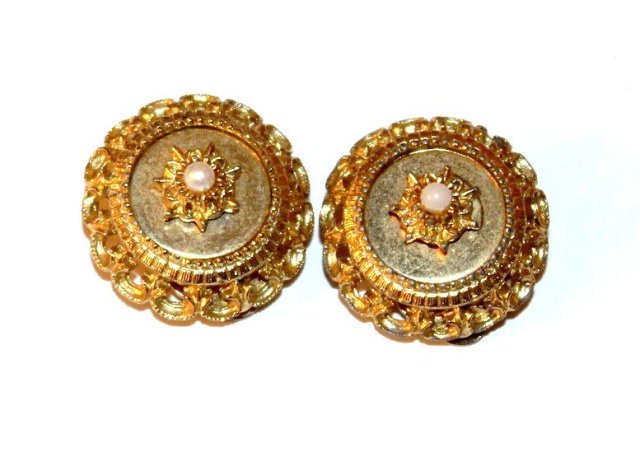 PRZEPIĘKNE retro klipsy vintage