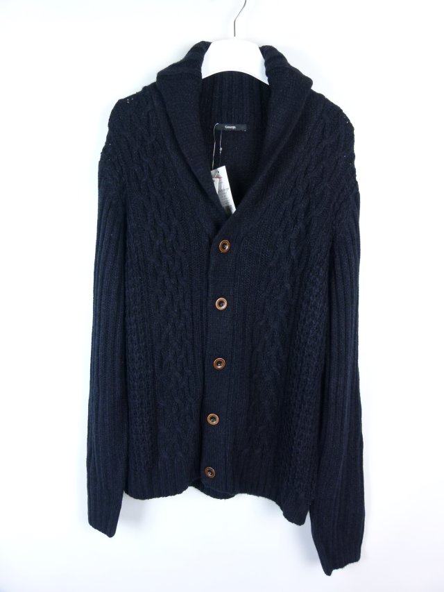 George męski grubszy rozpinany sweter akryl / XL z metką