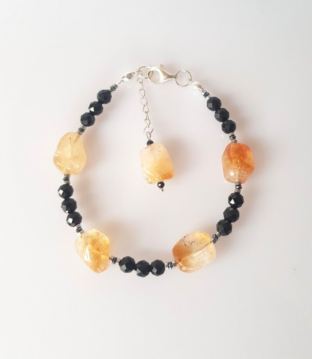 Bransoleta z Cytrynem i Turmalinem