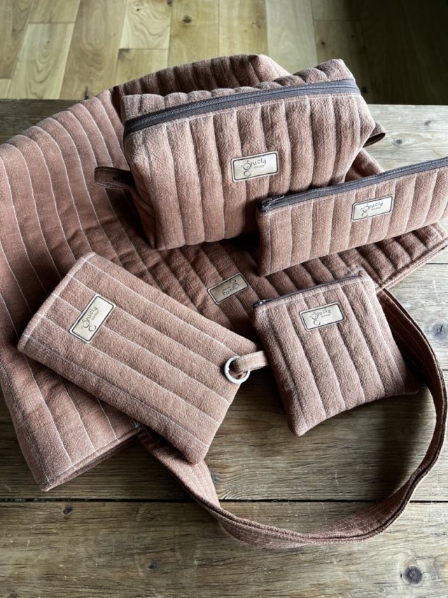 Zestaw prezentowy z lnu - rudy