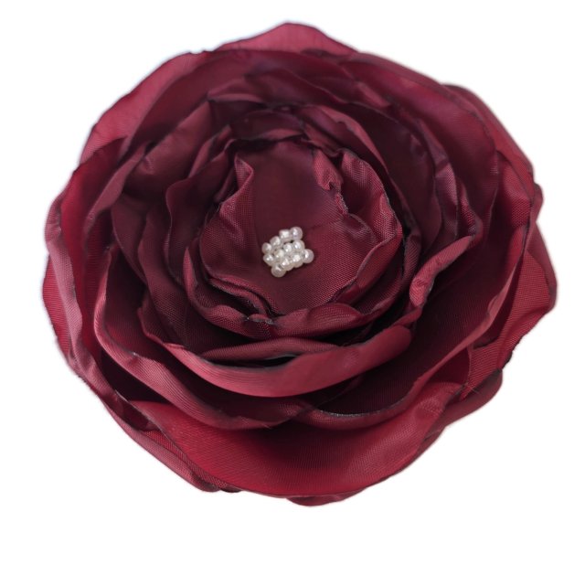 Bordowa  broszka 10cm