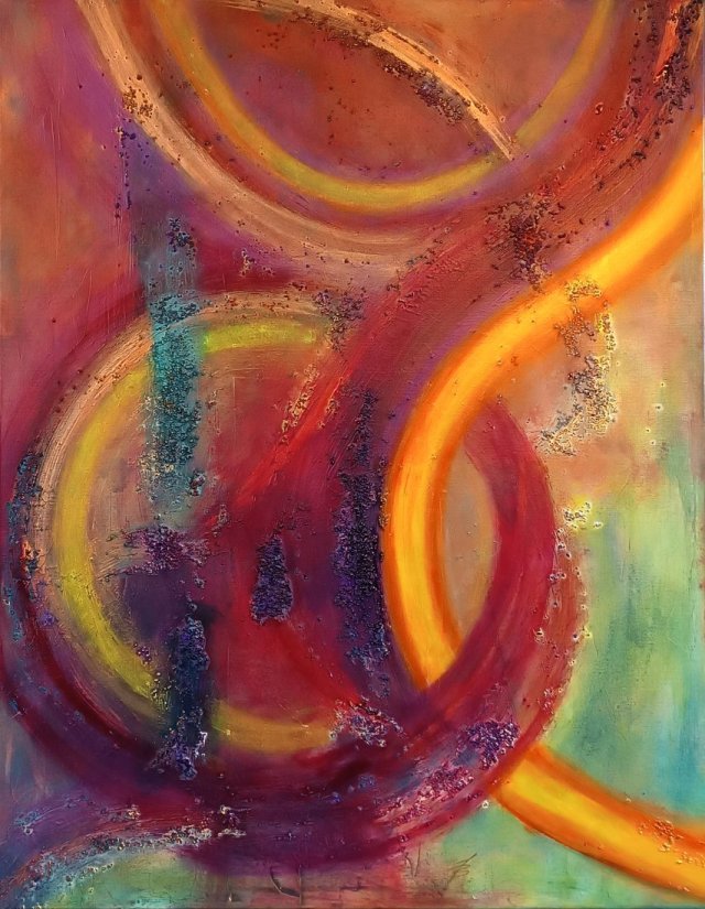 Abstrakcja obraz ręcznie malowany 70x90 cm