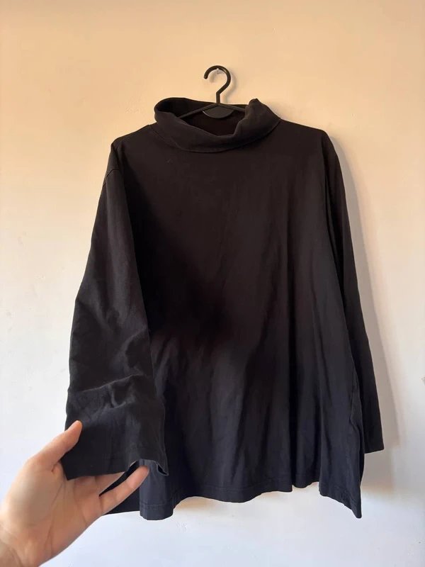 Czarny bawełniany golf basic