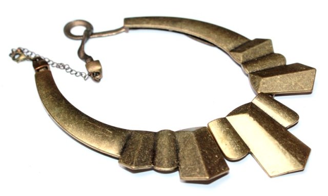 WYJĄTKOWY  naszyjnik mosiężne blaszki