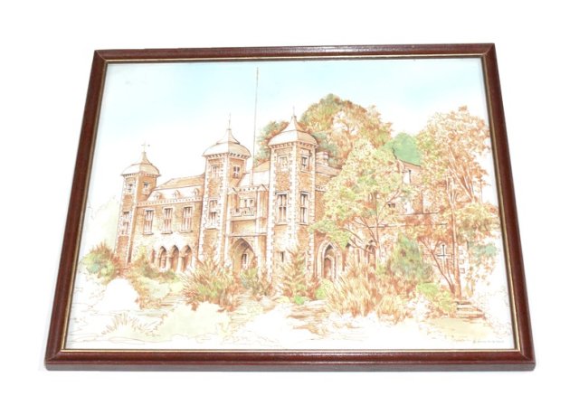 zamek ANGIELSKA GRAFIKA  obraz