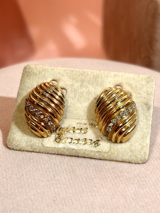 ❦❀❦ Pozłacane klipsy vintage ❦❀❦