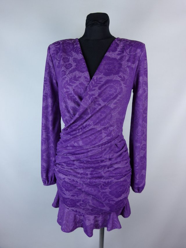 Zara ołówkowa sukienka mini drapowana / XS