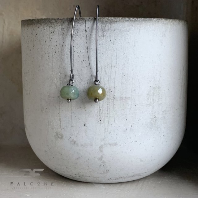 Kolczyki ze srebra i kamieni Leśne Nimfy