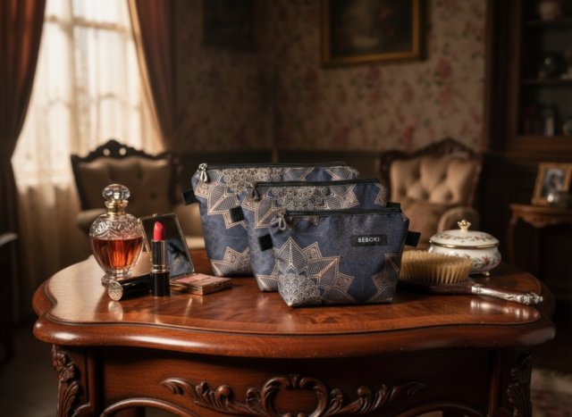 Kosmetyczka BEBOKI "Złote Mandale" – rozmiar S