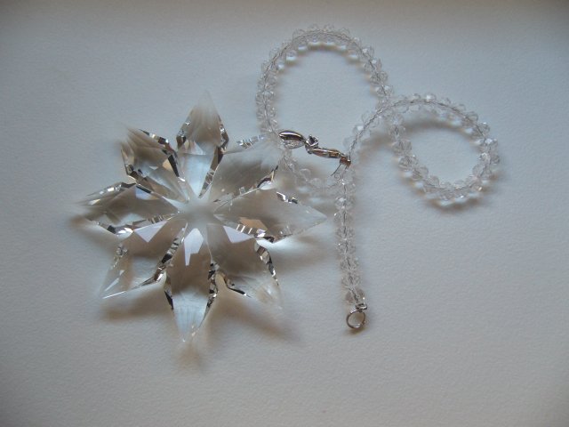 SZKLANA KRYSZTAŁOWA ZAWIESZKA GWIAZDKA