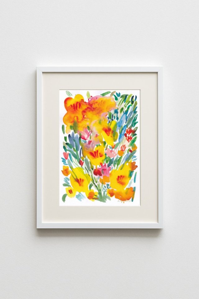 Akwarela "Wiosenne kwiaty" A4 oryginał