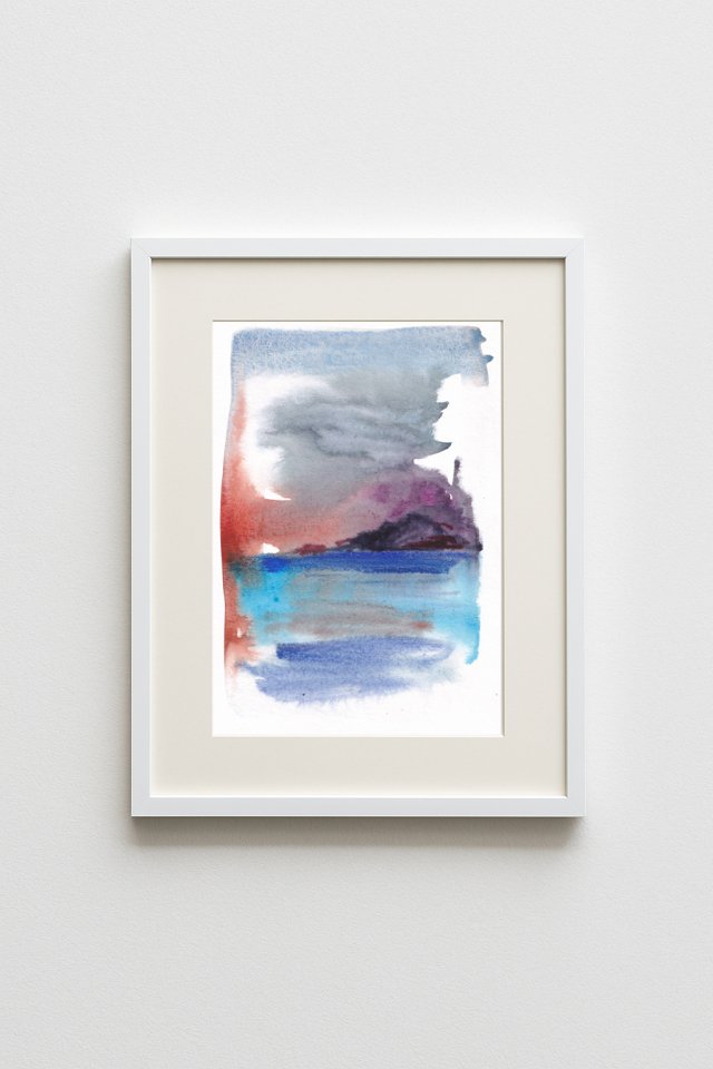 "Zachód słońca" akwarela A4