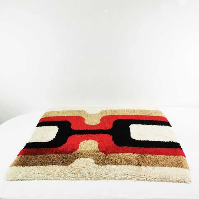 Geometryczny dywan Space age, Niemcy, lata 70.