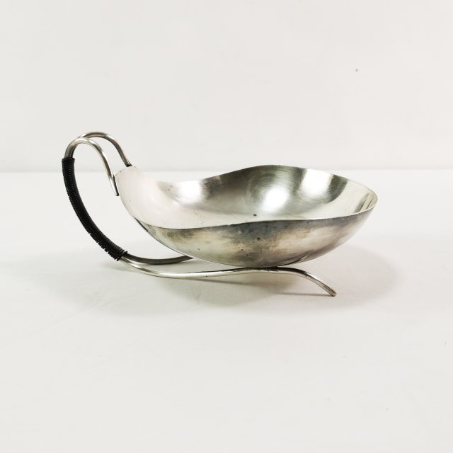 Modernistyczna, platerowana patera, Dania, lata 60