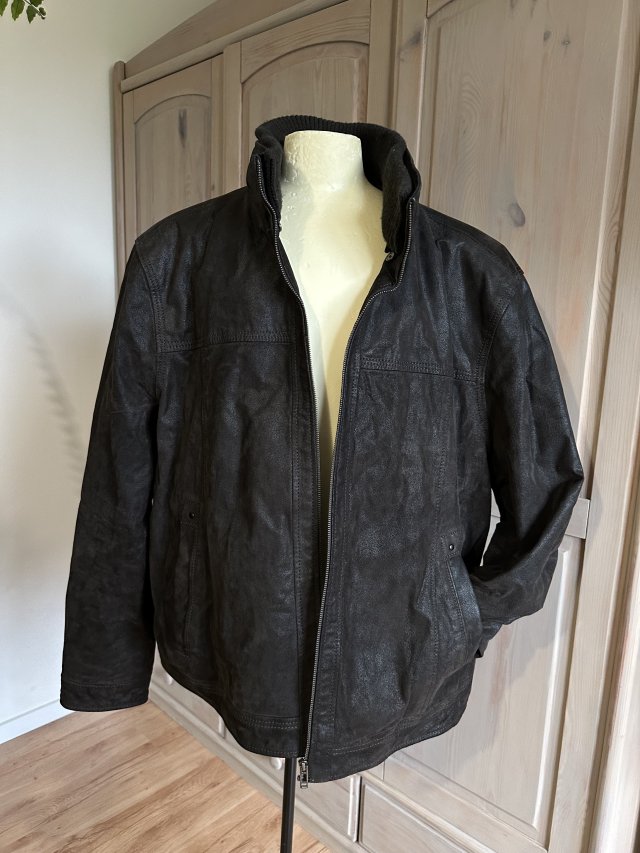 Kurtka skórzana unisex oversize czarna