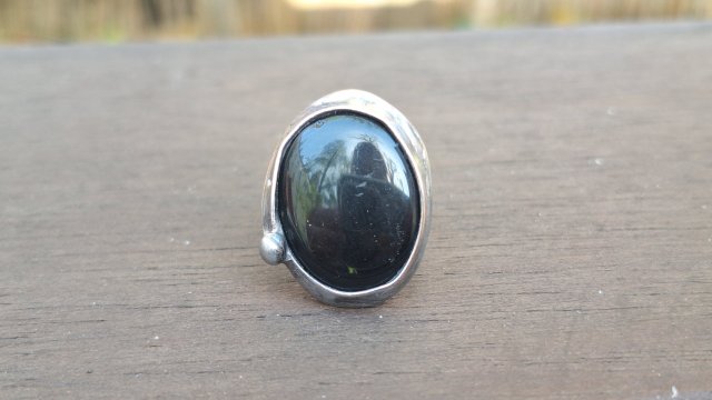 Onyks - pierścionek regulowany