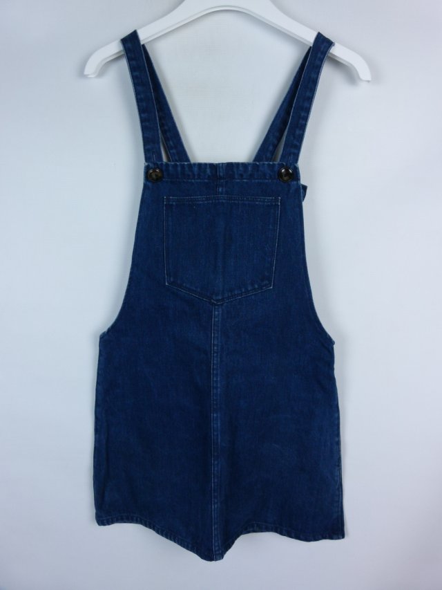 Zara Denim jeans spódnica mini na szelkach dżins / S