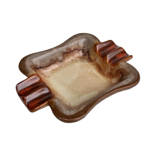 Popielniczka ceramiczna fat lava sygnowana, Niemcy, lata 70.