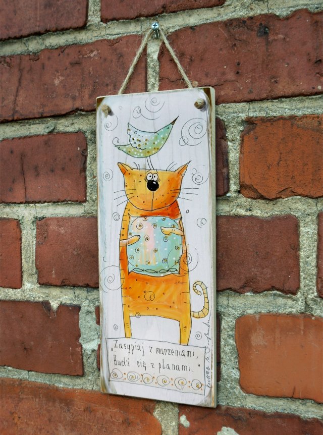 Deseczka z sentencją "Zasypiaj z marzeniami. Budź się z planami"