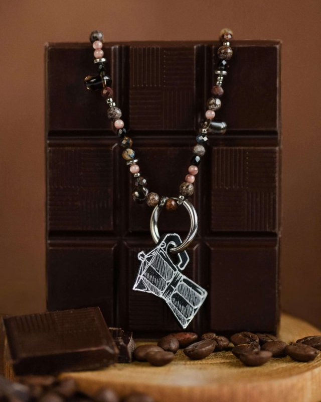 Kawiarka srebrna - kolczyk/zawieszka