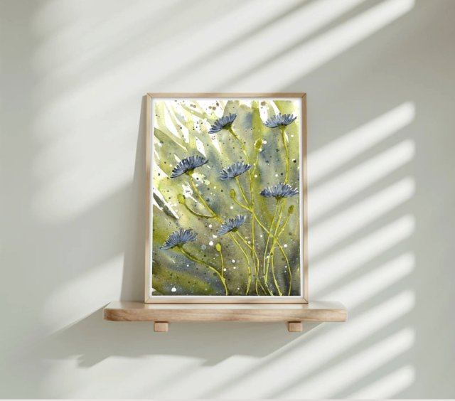 Chabry. Oryginalna akwarela A5